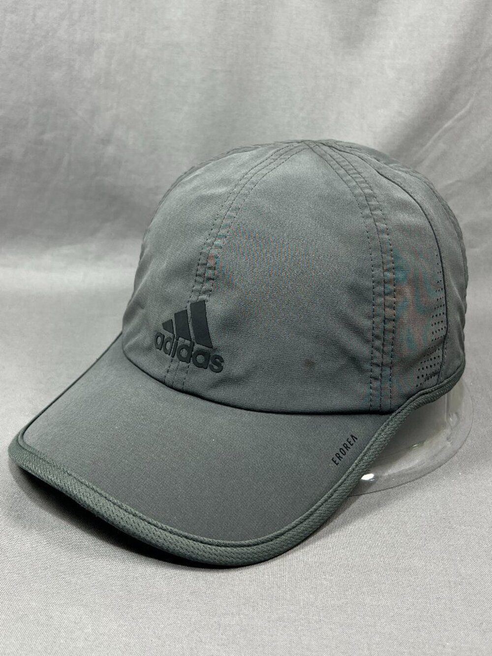 Adidas Aeroready Strapback Hat Cap Gray Running Golf Athletic Training Dad Mens